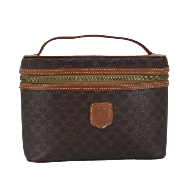 CELINE Macadam Canvas Hand Bag PVC Leather Brown Auth ar12788 - Picture 13 of 16